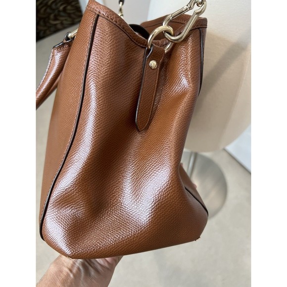 Coach Margot Carryall Brown Crossgrain Leather Shoulder Bag - Great Condition - Picture 5 of 16